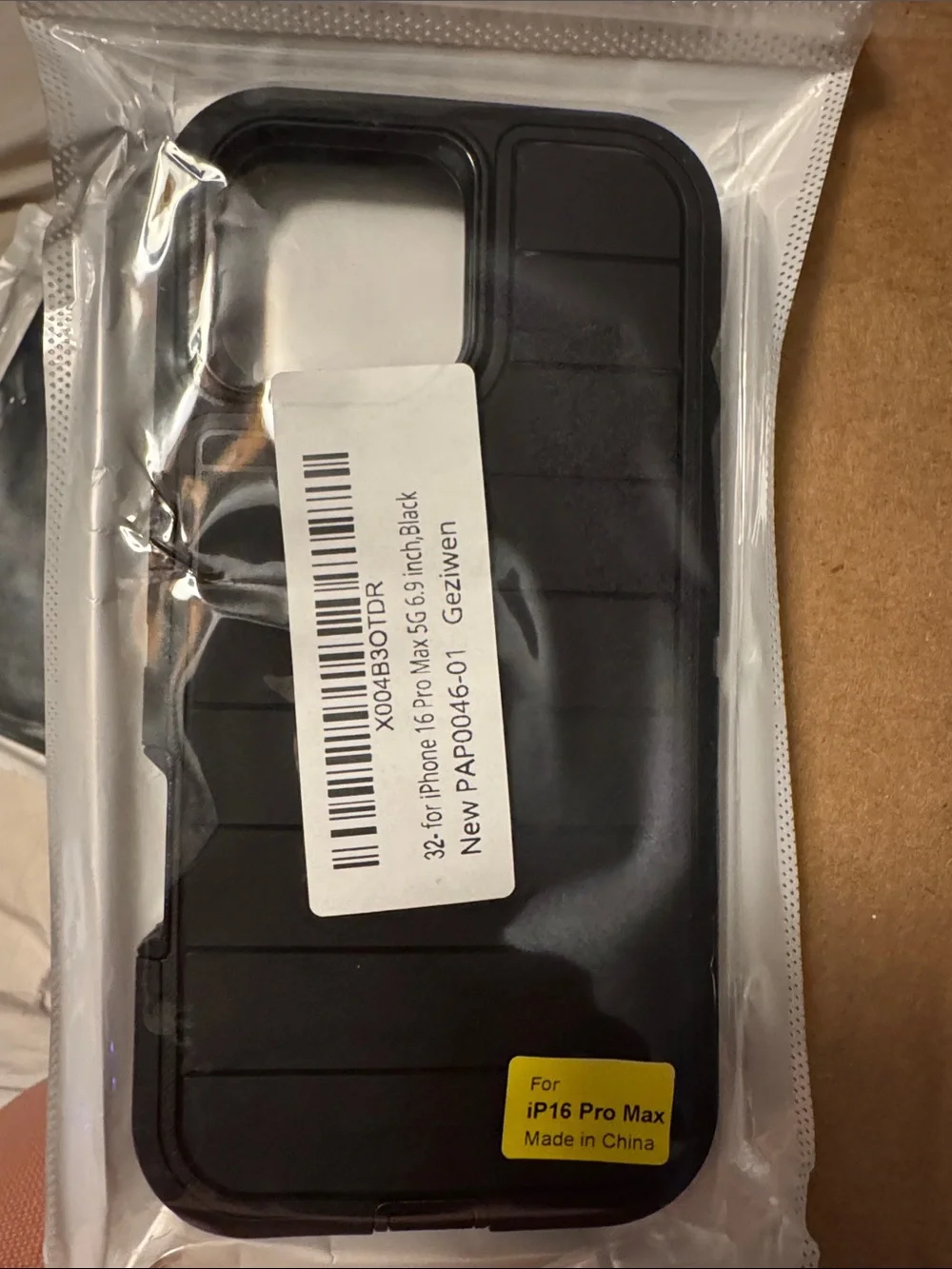 Black Rugged iPhone 16 Pro Max Case